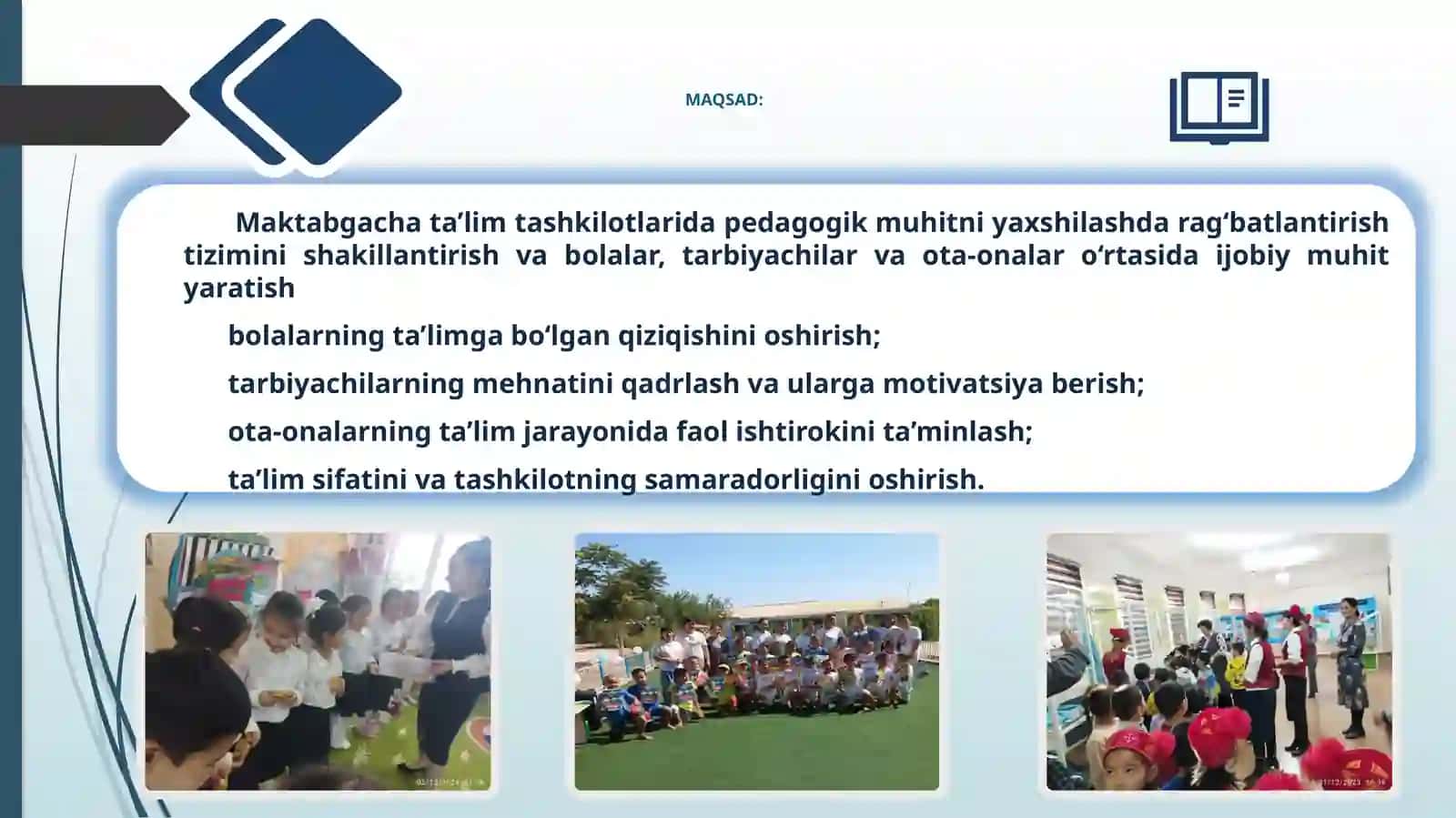 MAKTABGACHA TA’LIM TASHKILOTLARIDA PEDAGOGIK MUHITNI YAXSHILASHDA RAG‘BATLANTIRISHNING O‘RNI. 3