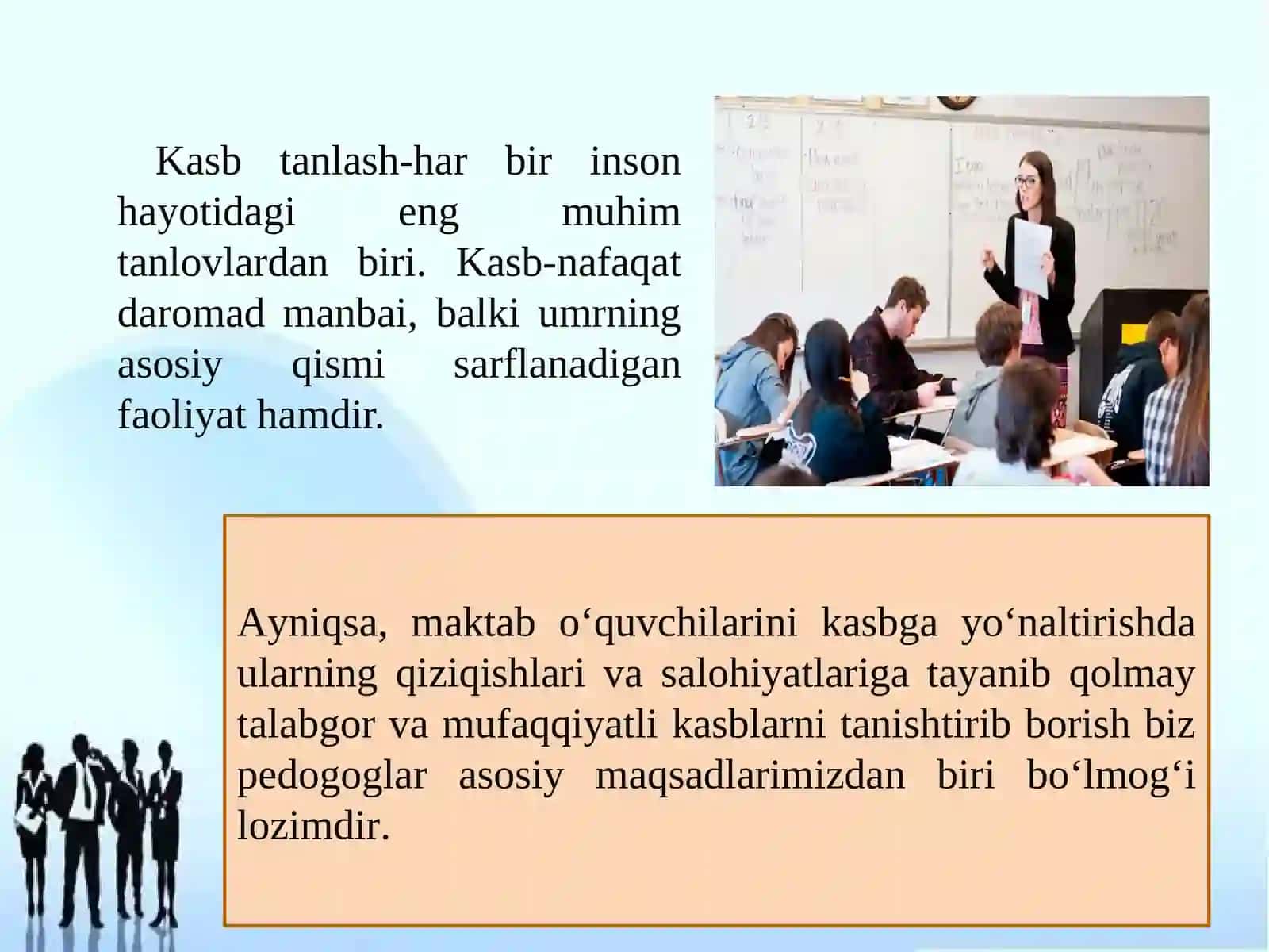 Maktabda o‘quvchilarni kasbga yo‘naltirib o‘qitish ishlari samaradorligini  oshirish 3