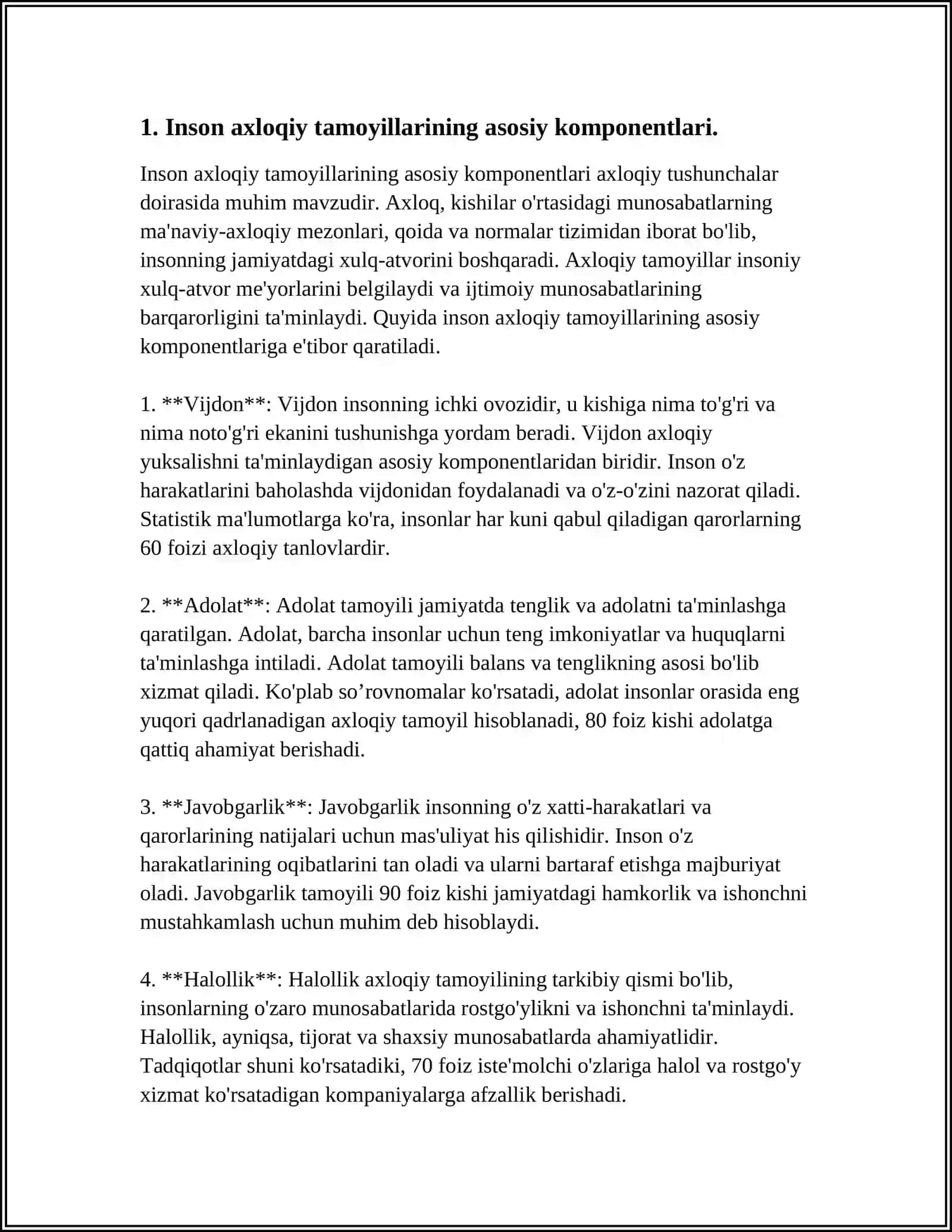 INSON HAYOTIDA AXLOQIY QOIDA VA TAMOYILLARNING ZARURIYATI 3