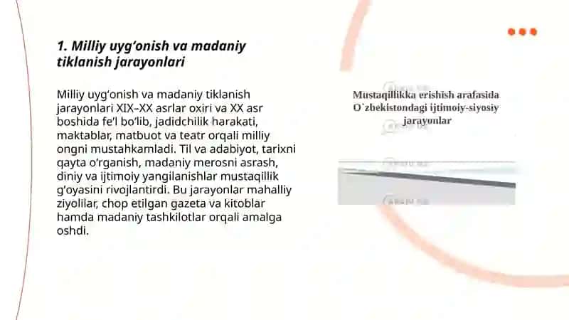 Milliy uygʻonish va madaniy tiklanish jarayonlari 3