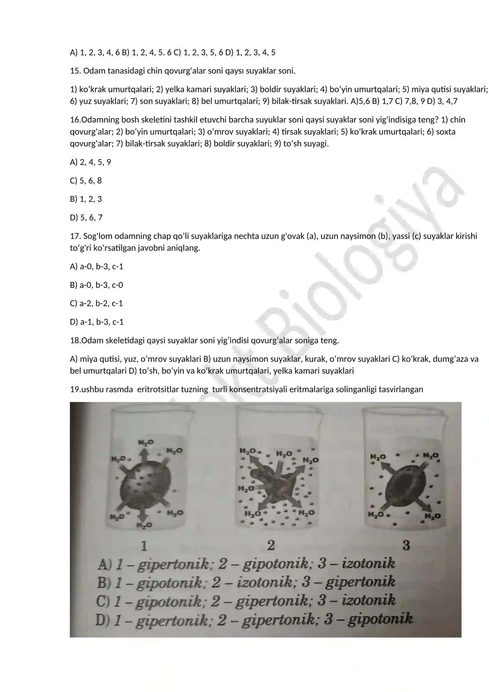 Biologiya 8-sinf mavzulashtirilgan 3