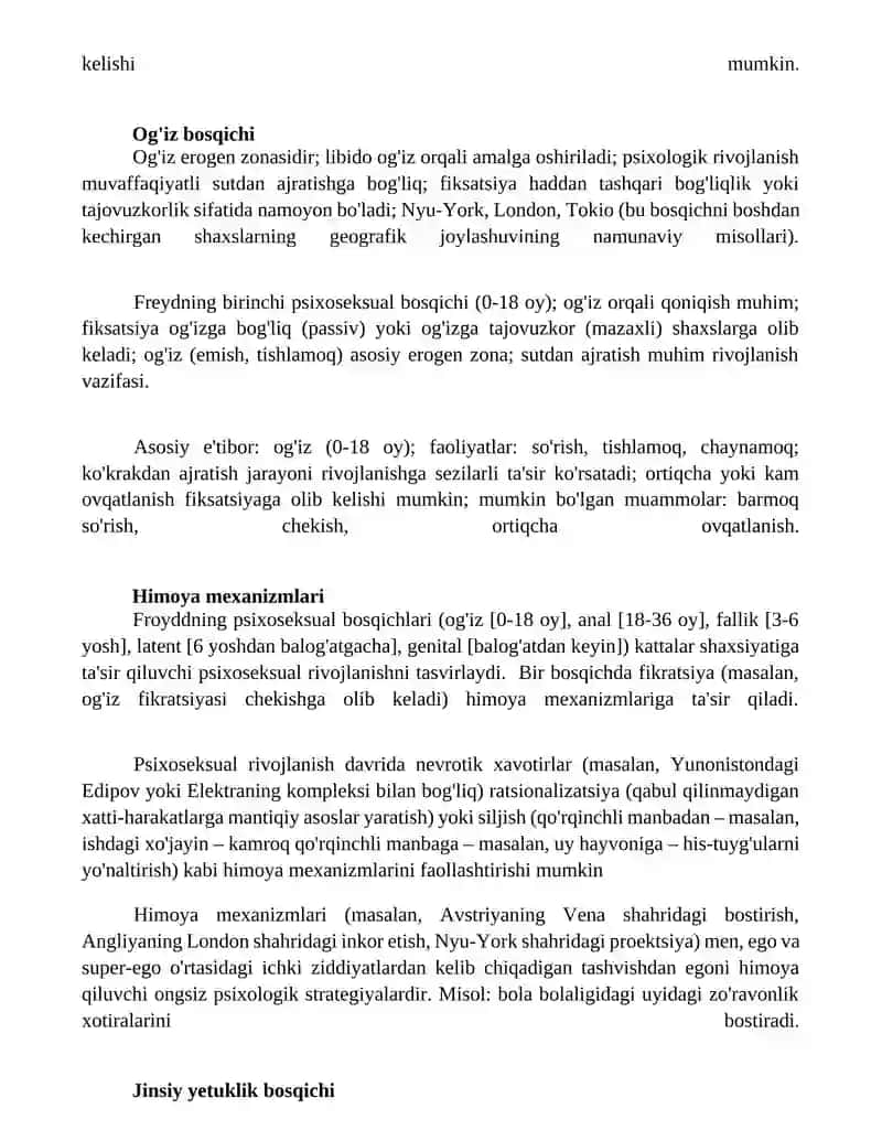 Freydning psixoseksual nazariyasi 3