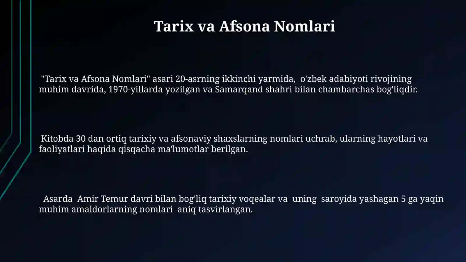 Buyuk adiblarning o‘zidan keyingi qoldirgan nomlari 3