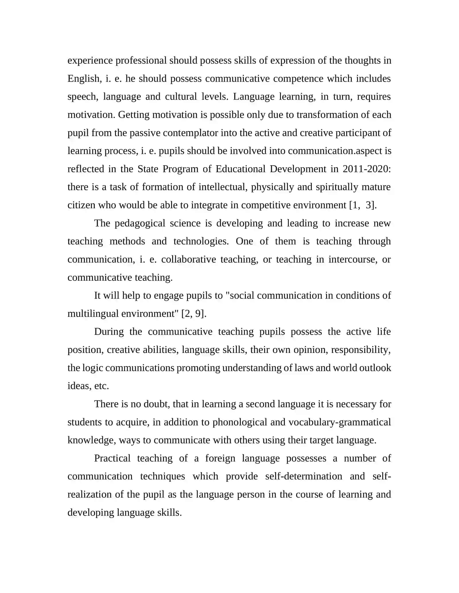 Direction 5112200 – Foreign Language in Preschool and Primary Education 3