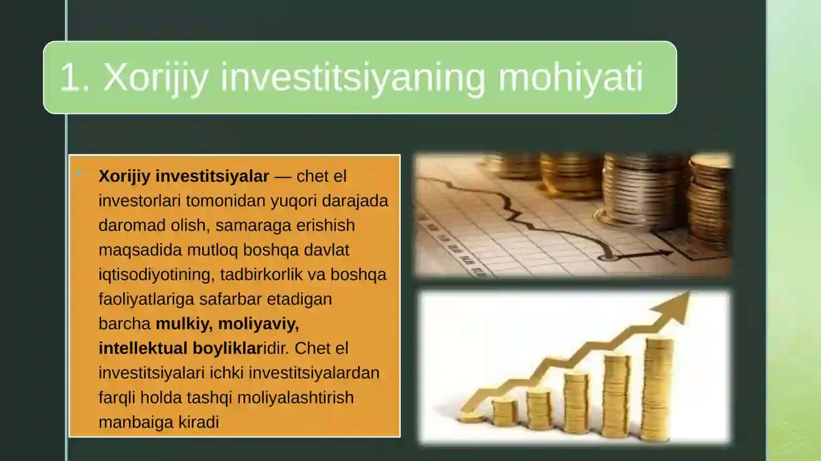 Iqtisodiyotning rivojlanishida xorijiy investorlarning roli 3