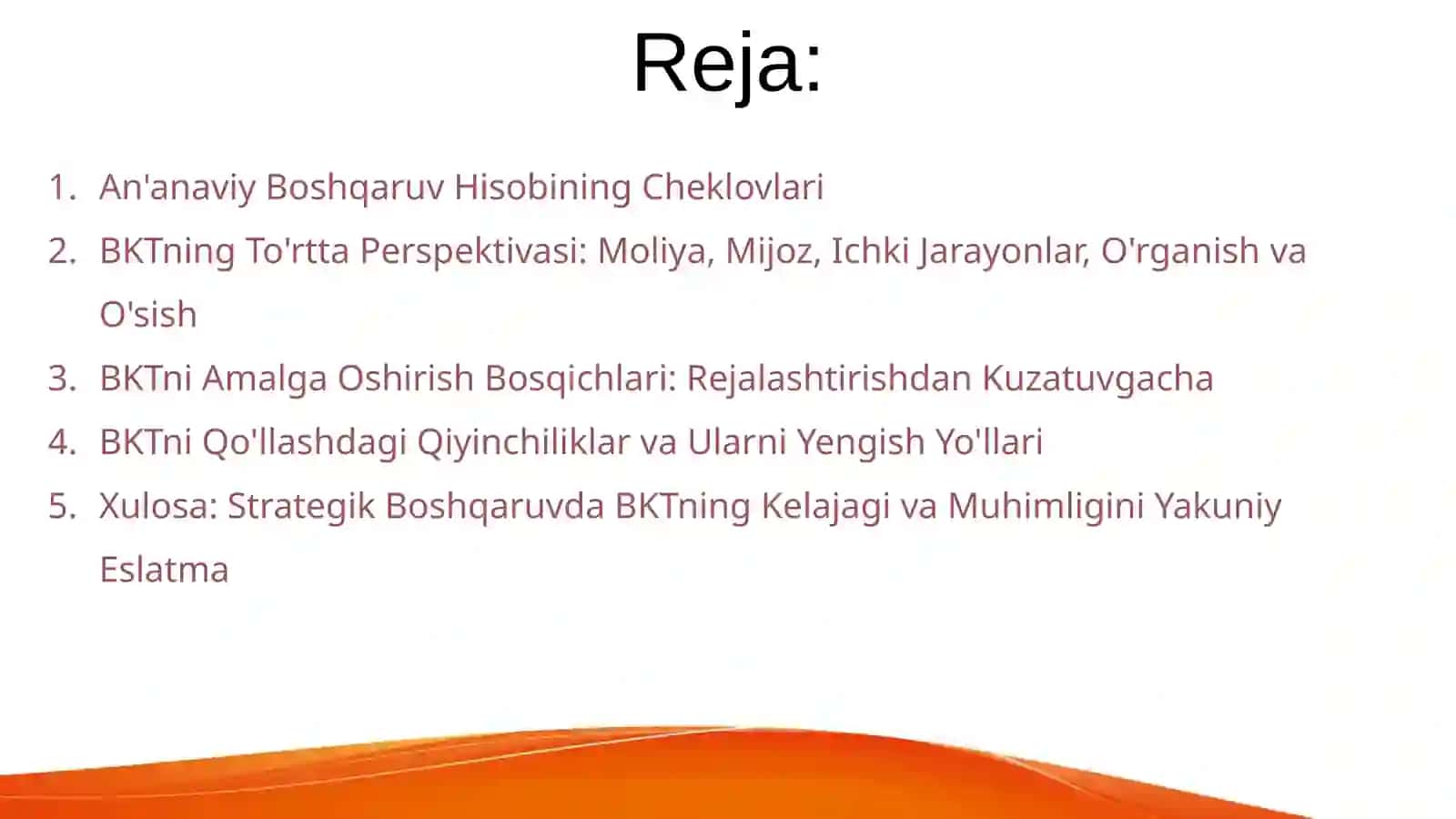 Strategik boshqaruv hisobida balanslangan ko’rsatkichlar tizimining mohiyati va afzalliklari 3
