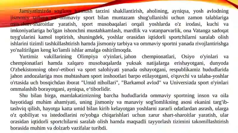 Sportni rivojlantirishning dolzarb muammolari asosiy yoʻnalishlari 3