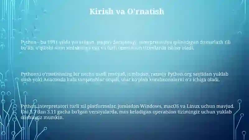 Python kirish 3