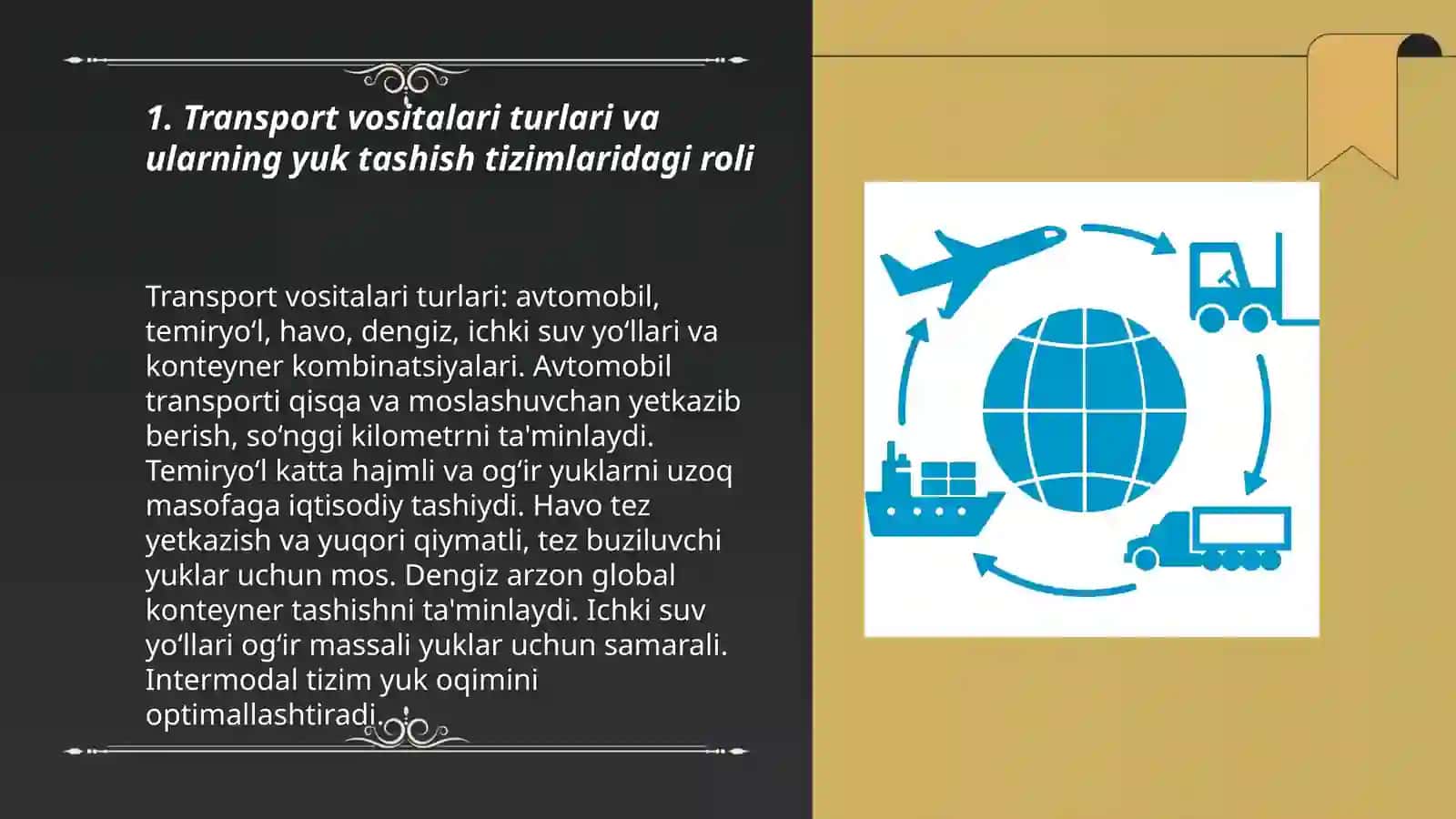 Transport logistikasida yuk tashish tizimlari 3