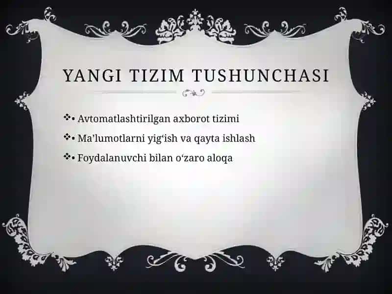 Yangi tizim uchun texnik va dasturiy ta’minot 3
