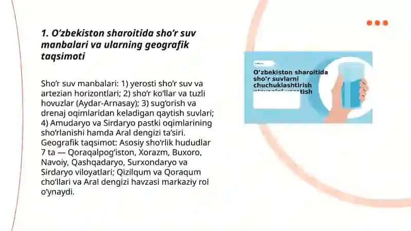 O’zbekiston sharoitida sho’r suvni chuchuklantirish 3