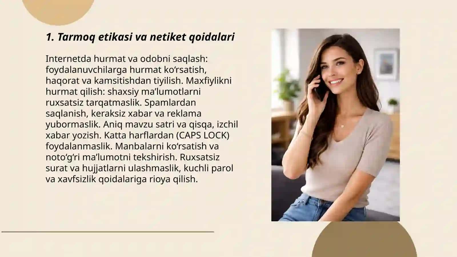 Tarmoq odob - axloqi (infoetika) 3