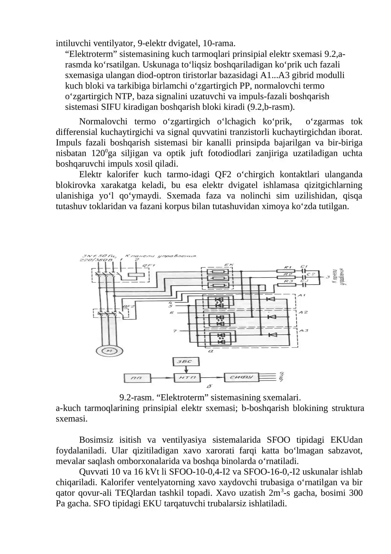 MIKROIQLIM HOSIL QILISH VA ROSTLASH ELEKTROTERMIK USKUNALAR. QISHLOQ VA SUV XO‘JALIGI MAXSULOTLARINI QURITISH VA ISSIQLIK ISHLOV BERUVCHI ELEKTROTERMIK USKUNALAR 3