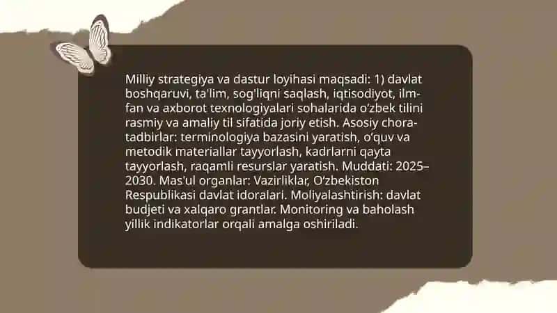 Oʻzbek tilini Sohaga yoʻnaltirish boʻyicha tashkiliy va farmoyish hujjatlari 3