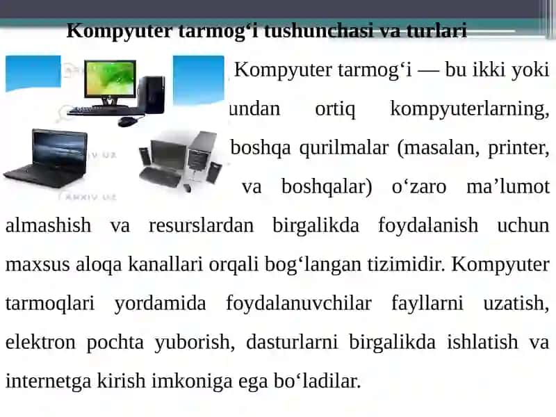Kompyutertarmoqlari va axborot texnologiyalari 3
