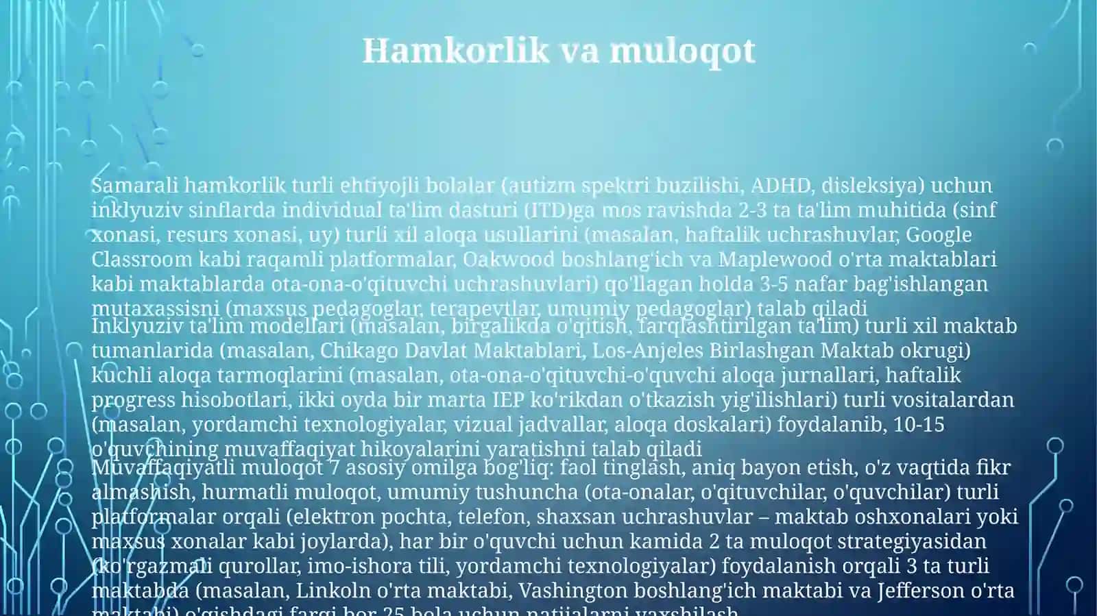 Chetelda alohida yordamga muhtoj bolalarni inkluziv ta'limi 3
