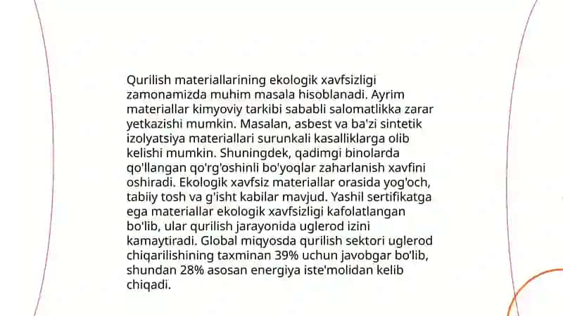 Qurilishning ekologik jihatlari 3