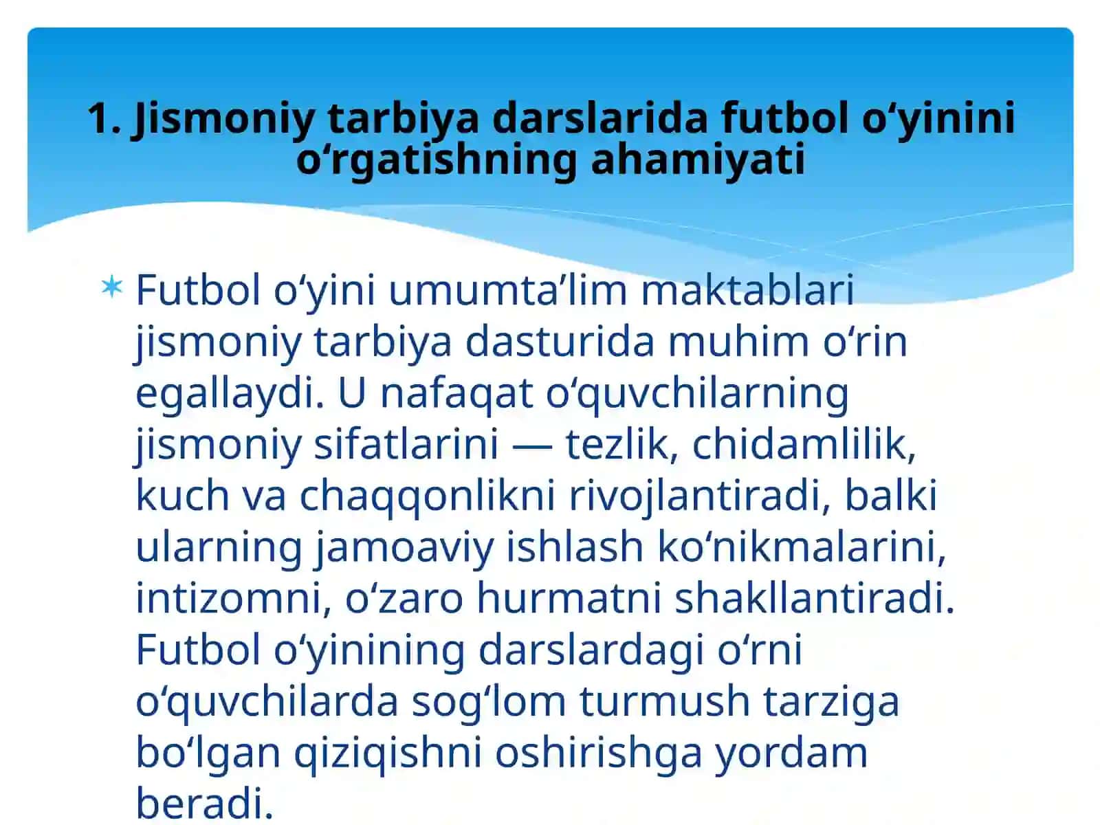 Umumta’lim maktablari jismoniy tarbiya darslarida futbol o‘yini 3