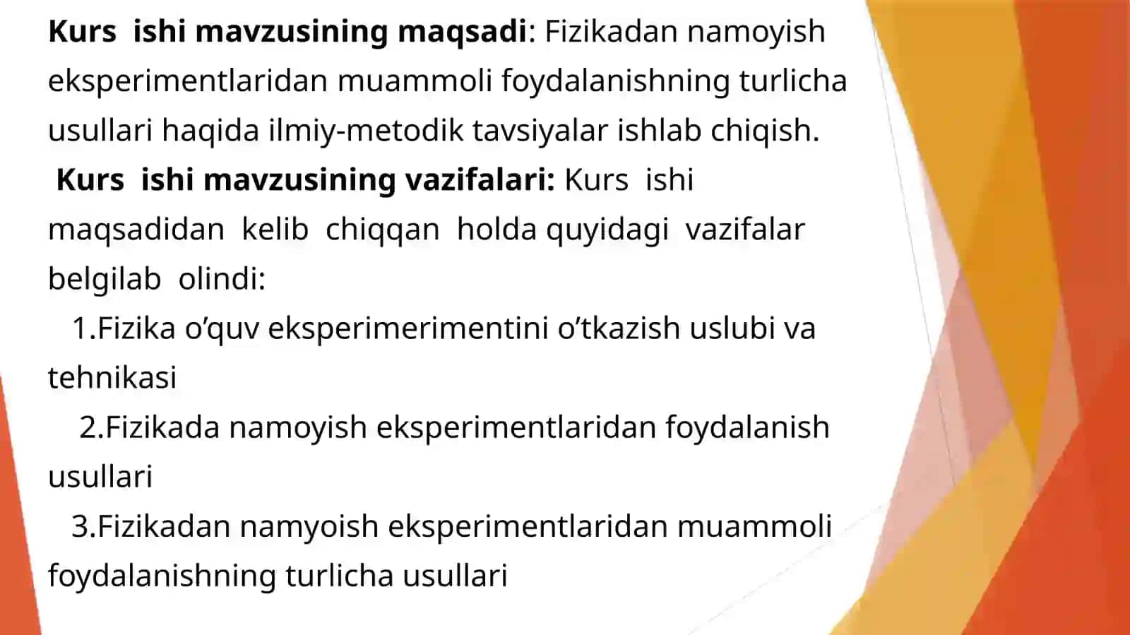 Fizikadan namoyish eksperimentlaridan muammoli foydalanishning turlicha usullari 3