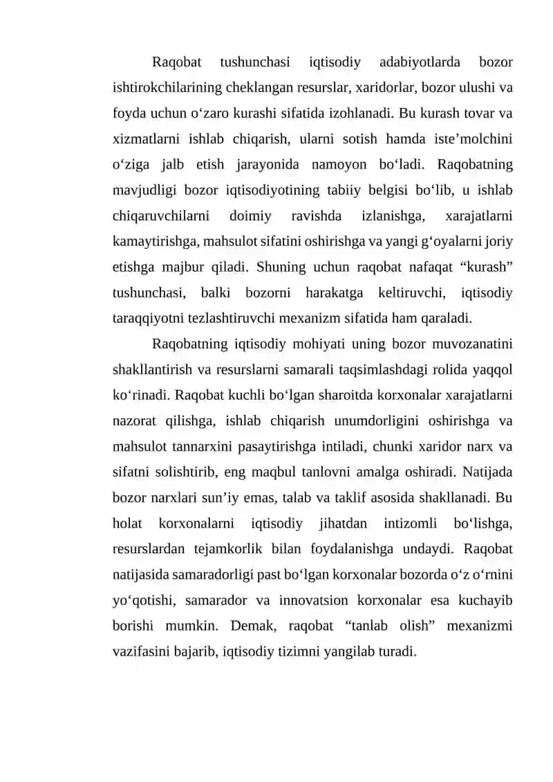 Raqobat tushunchasi va uning turlari 3