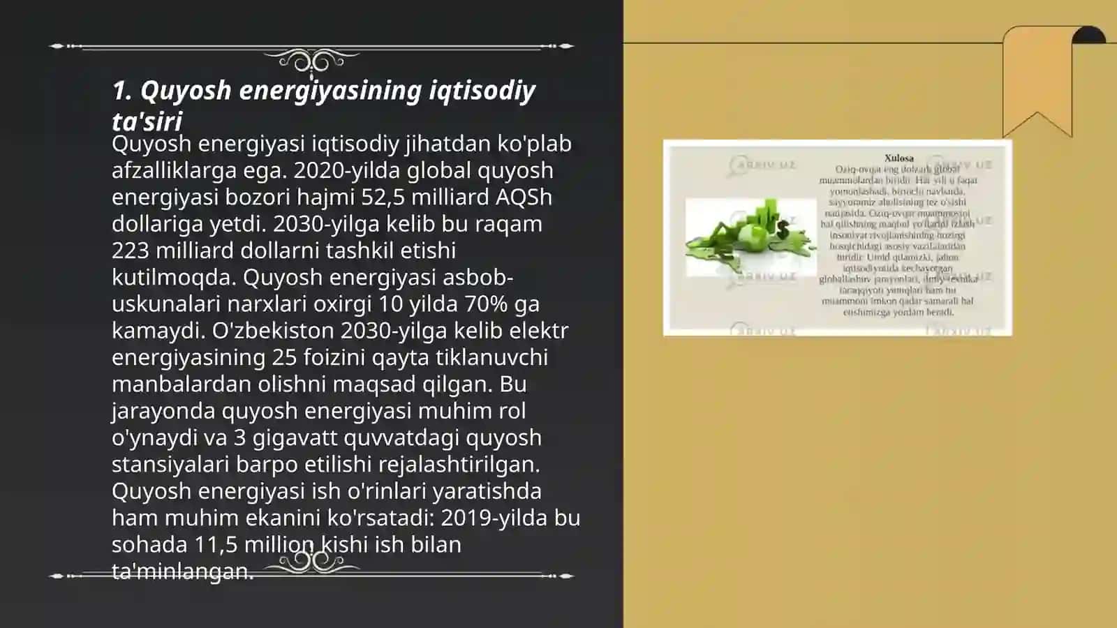 Muqobil energiya iqtisodiy barqarorlik omili 3