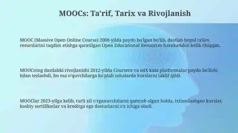 MOOClar: Ta'rif, Turlari va Afzalliklari 3