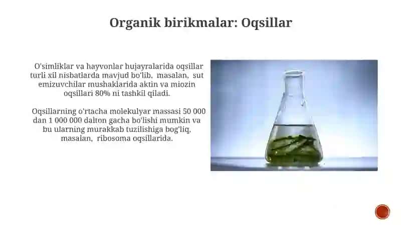 Tirik organizmlarning kimyoviy tarkini va uning doimiyligi 3