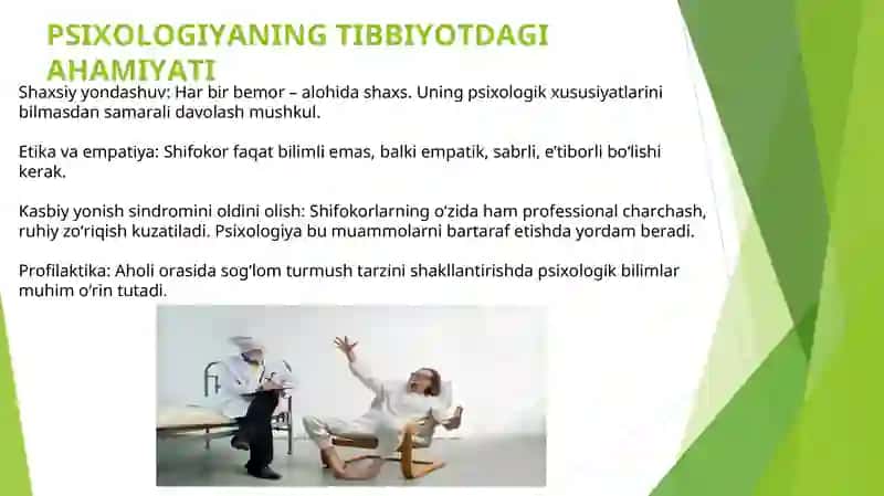 Psixologiya fanining tibbiyotda tutgan oʻrni va ahamiyati. Patopsixologiya.Shifokor faoliyatida inklyuziv ta'limning oʻrni 3