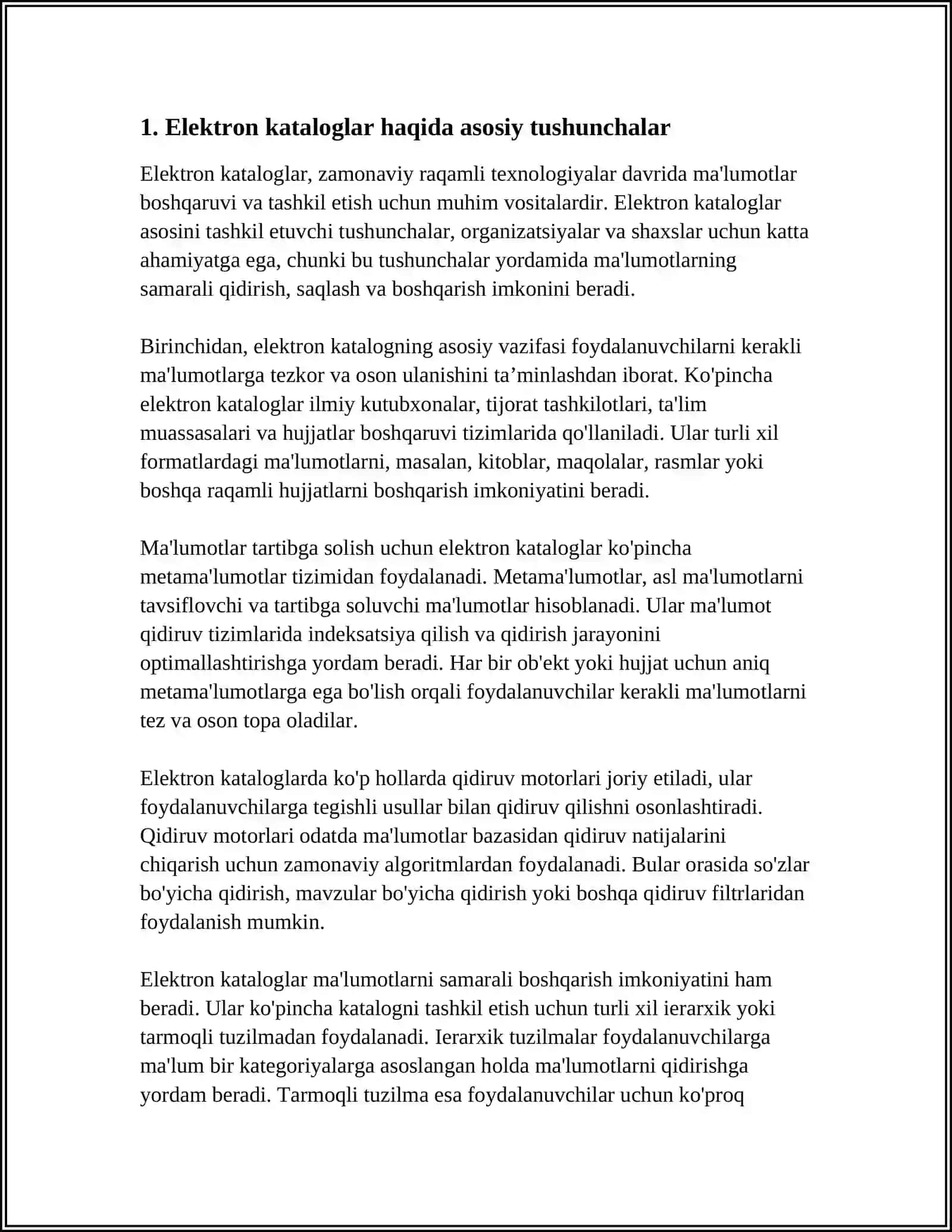 ELEKTRON KATOLOGLAR BILAN ISHLAS 3