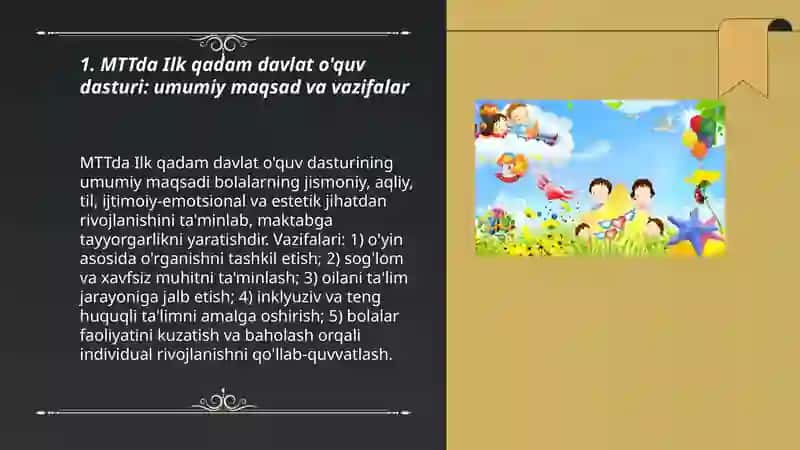 MTTda Ilk qadam davlat o'quv dasturi 3