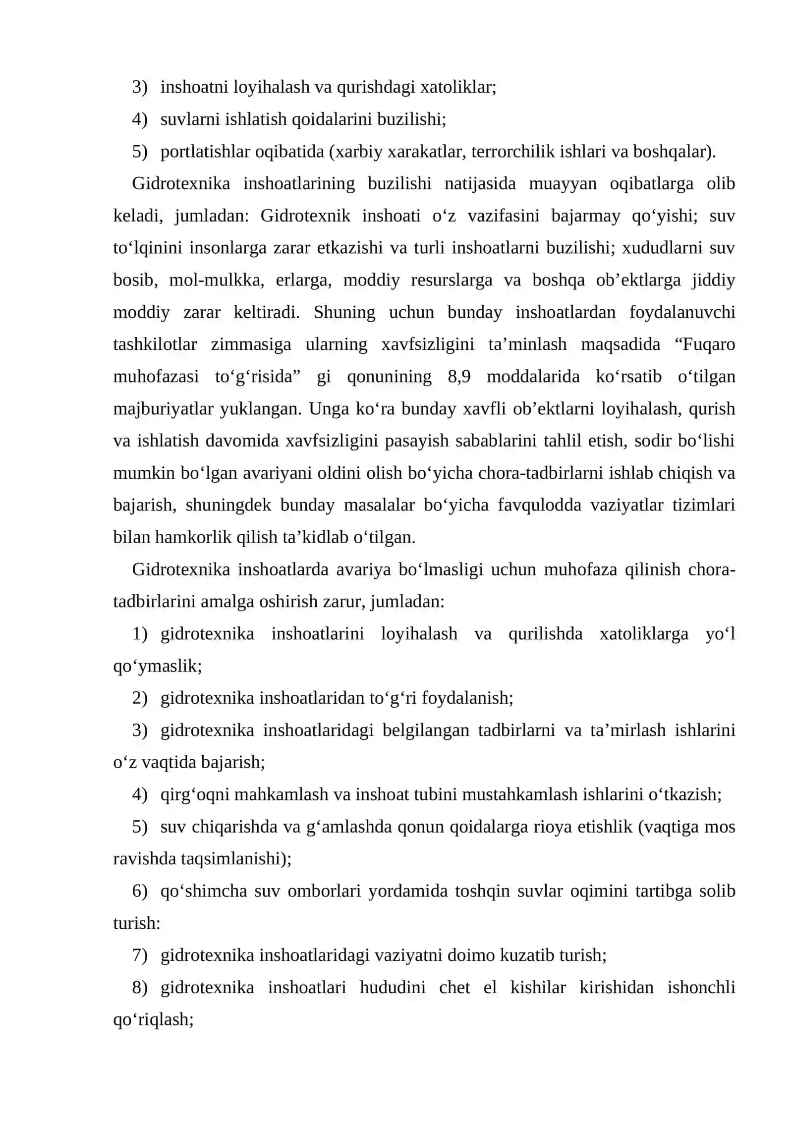 Texnogen tusdagi favqulodda vaziyatlar va ularning oqibatlari 3