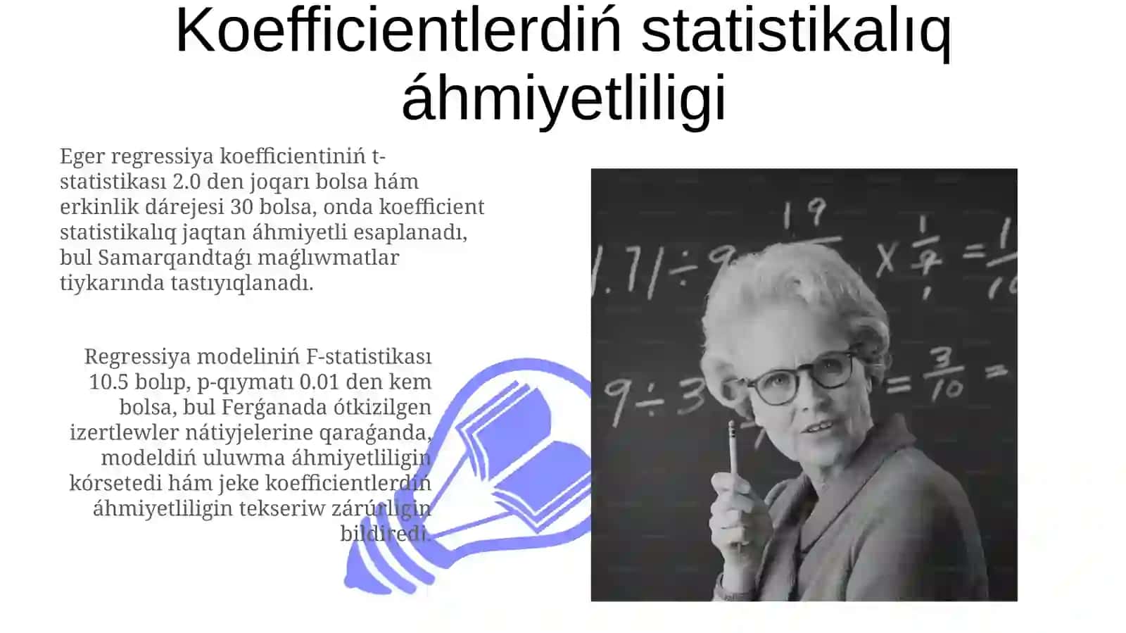 Regressiya koeffitsientlarining muhimligining R-qiymati. 3