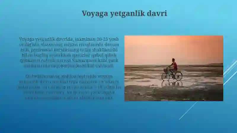 Shaxsning rivojlanishi, ijtimoiylashuvi va tarbiyasi 3