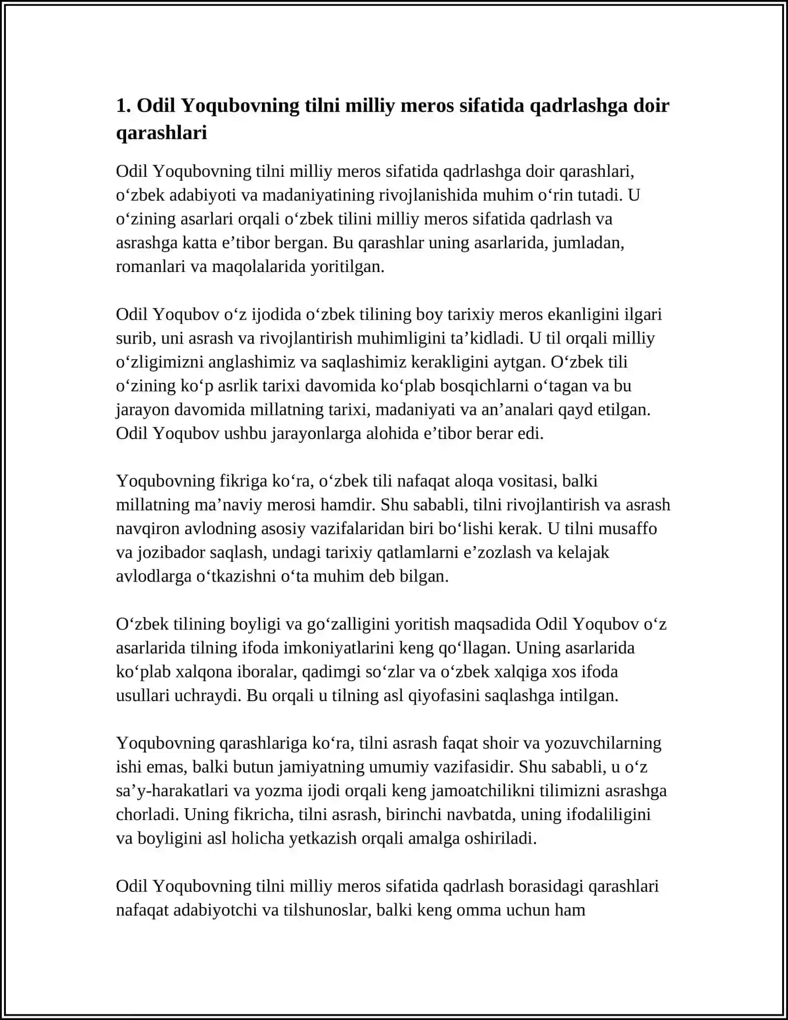 ODIL YOQUBOVNING TILGA BOʻLGAN QARASHLARI 3