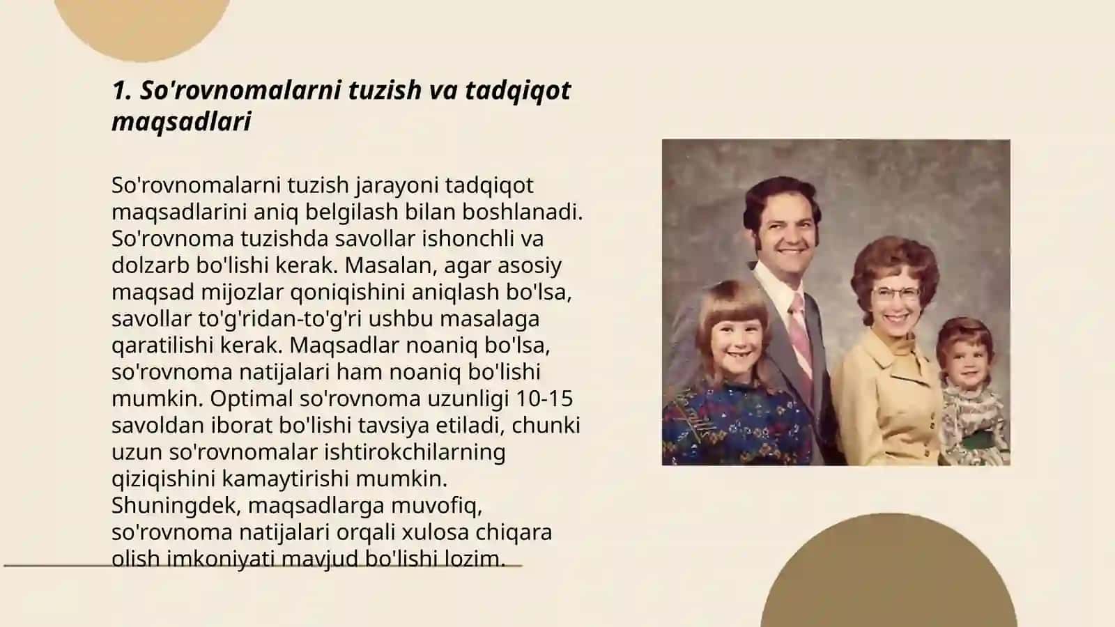 So'rovnomalarni tuzish va tadqiqot maqsadlari 3