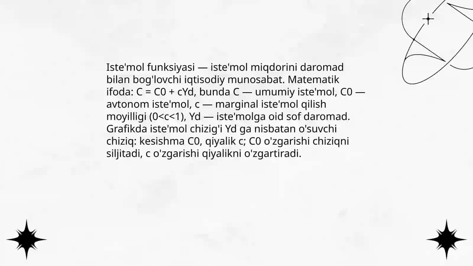 Iste'mol va jamg'arish ularning grafik va funksiyalari 3