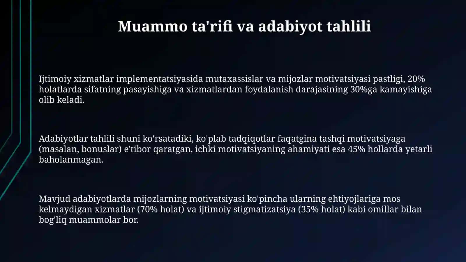 Ijtimoiy xizmatni amalga oshirishda mutaxasislarga va mijoz motivatsiyasi 3