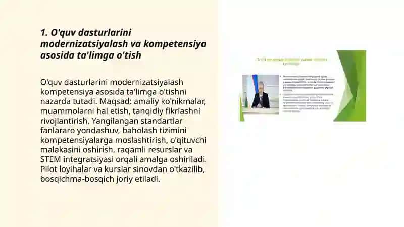 O'quv dasturlarini modernizatsiyalash va kompetensiya asosida ta'limga o'tish 3