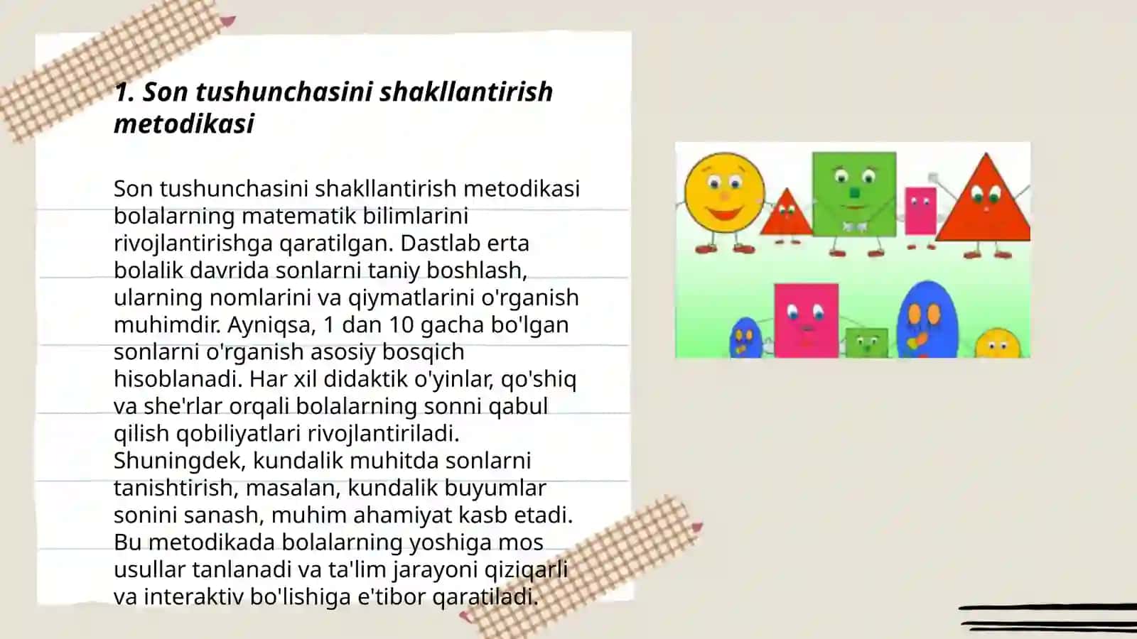 Elementar Matematik tasavvurlarni shakllantirish metodikasi 3