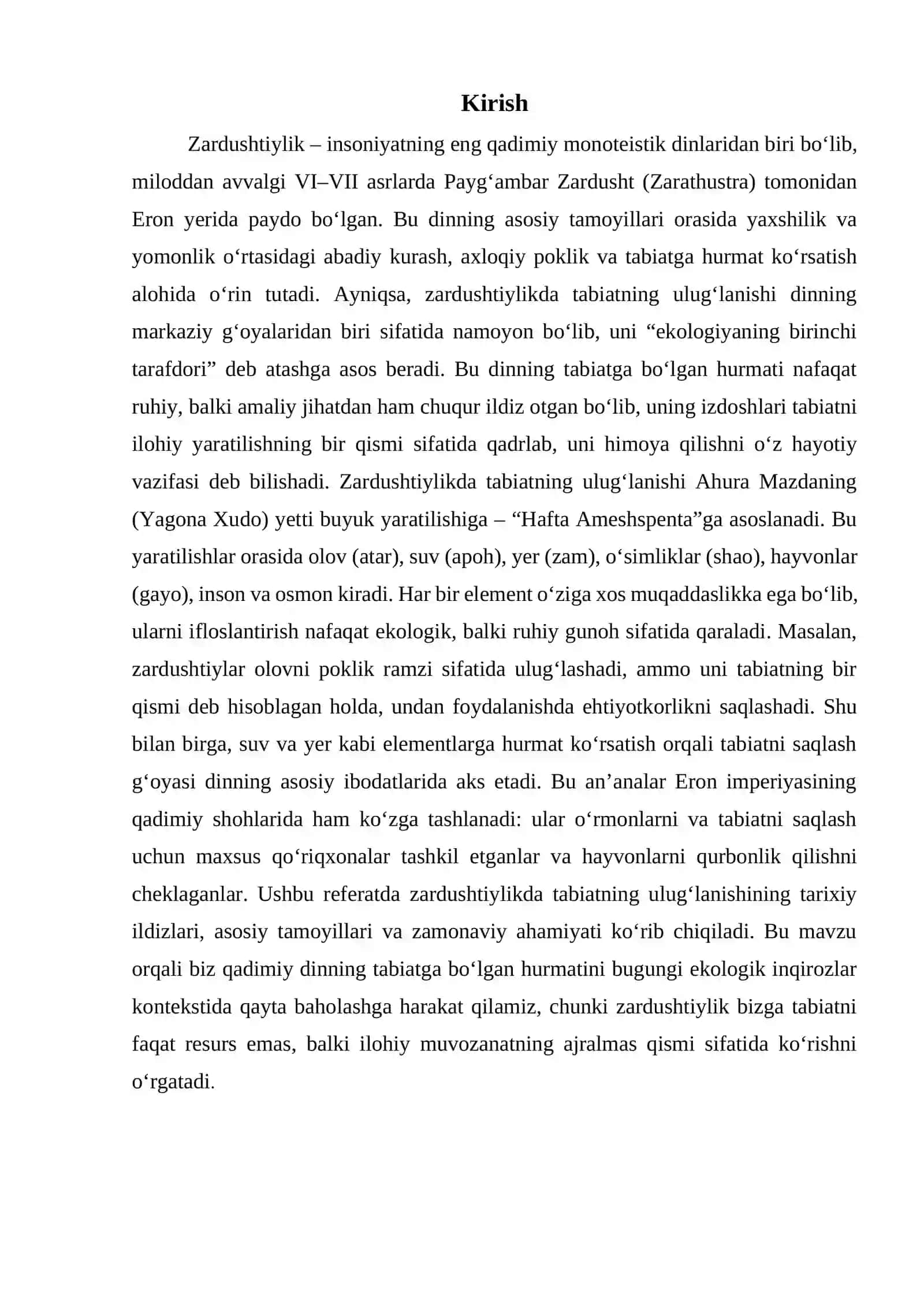 Zardushtiylikda tabiatning ulug'lanishi 3