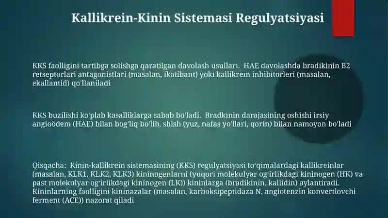 Kallikrein kinin tizimi klinik ahamiyati 3