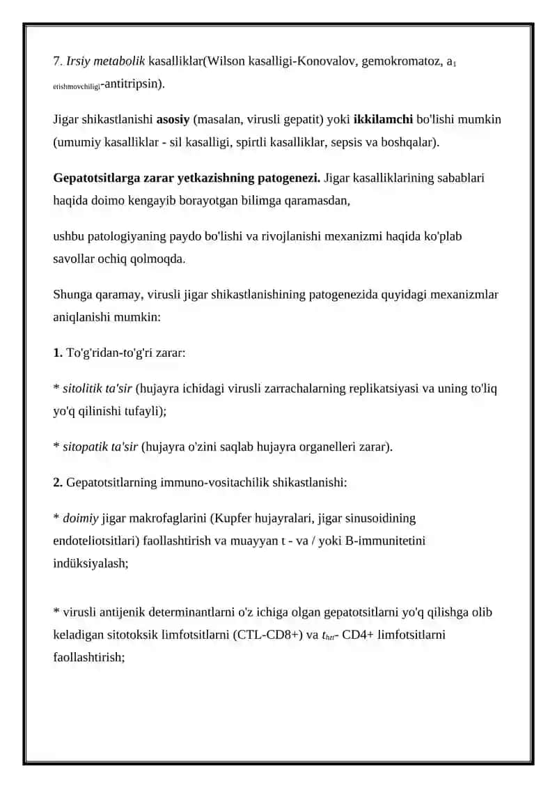 JIGAR PATOLOGIK FIZIOLOGIYASI 3