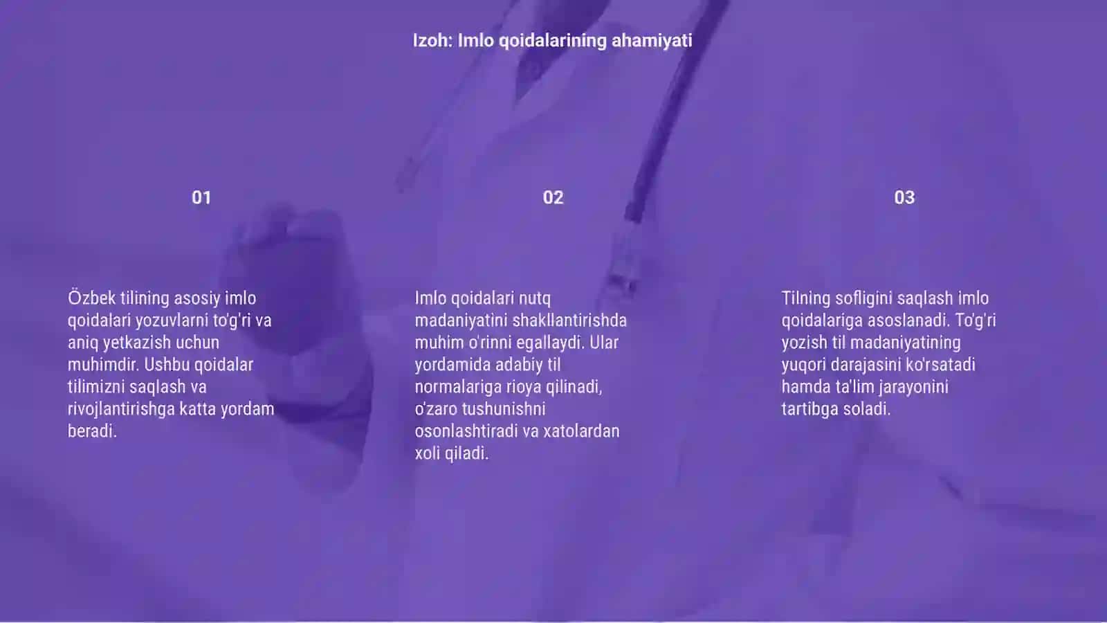 Özbek tilining asosiy imlo qoidalari 3