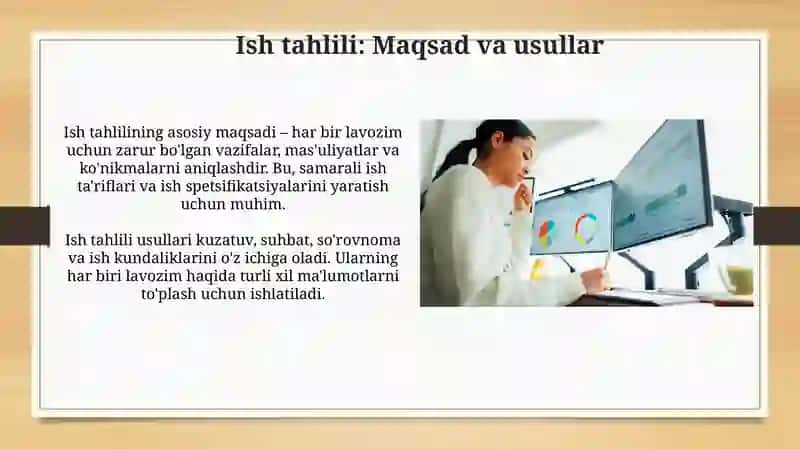 Ish o’rinlarini tahlil qilish va loyihalash yondashuvlari 3