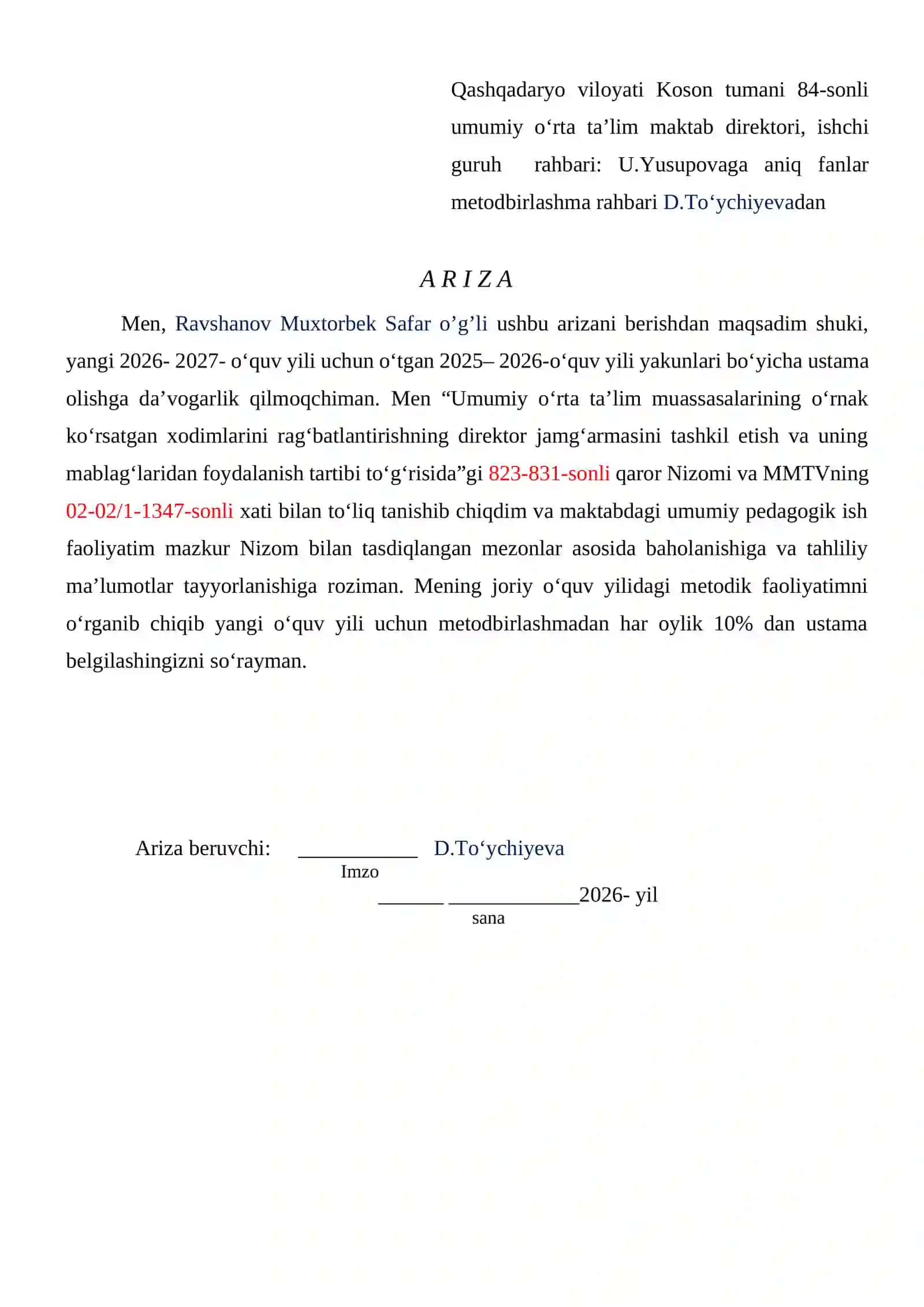 ANIQ FANLAR  metodbirlashma ustama hujjatlari 10% 2025-2026 3