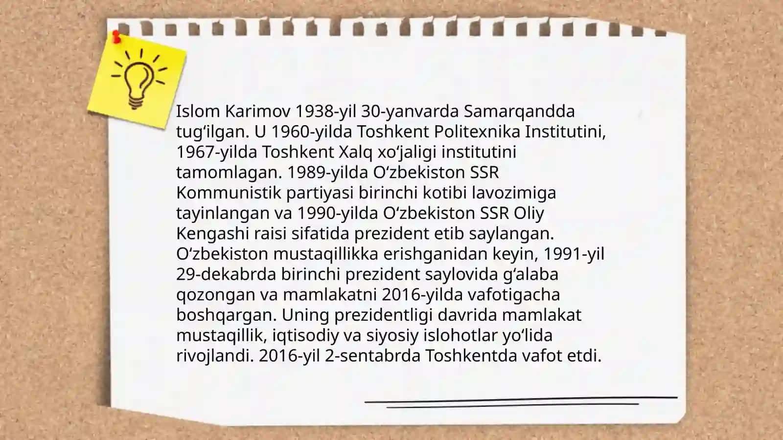 Islom Karimovning hayoti 3