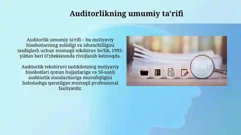 Auditga umumiy tavsif. Auditning normativ huquqiy asoslari 3