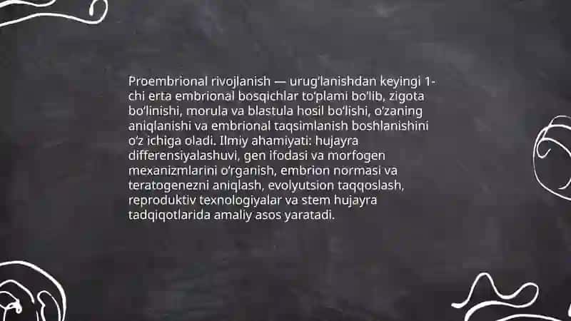 Proembrional rivojlanishning umumiy qonuniyatlari (Progenez) 3