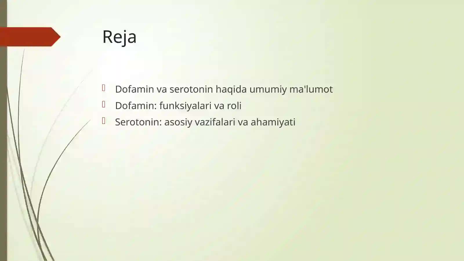 Dofamin va dofaminergik vositalar. Serotonin va serotoninergik vositalar 3