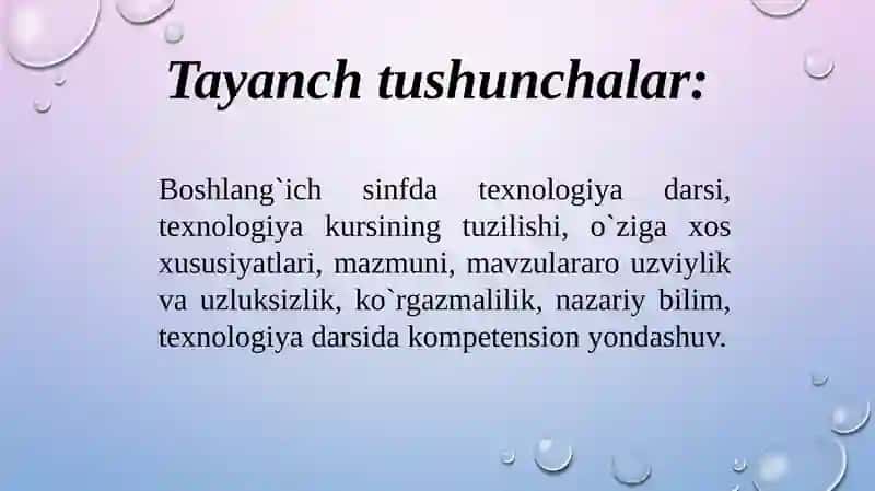 Boshlang‘ich sinf texnologiya darslariga kompetension yondashuv 3